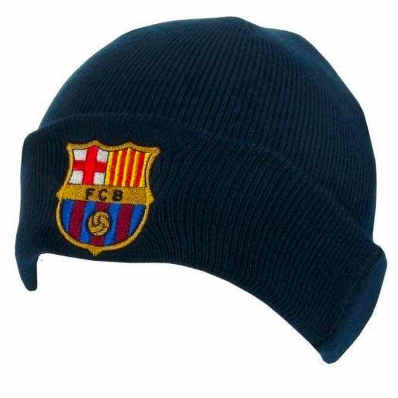 Barcelona Knitted Turnup Hat Navy 