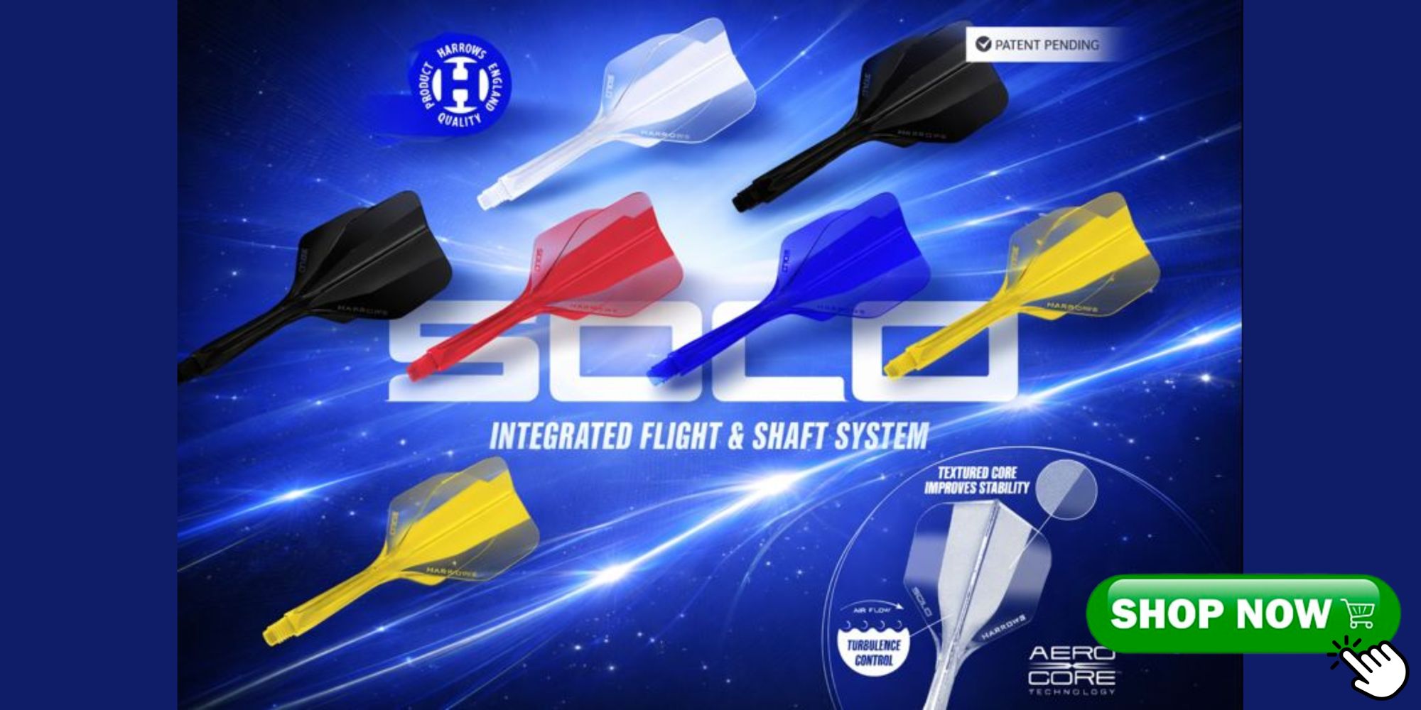 Solo Integrated Flight System – Duurzame Dart Flights met Vaste Shaft | Dartstore.be