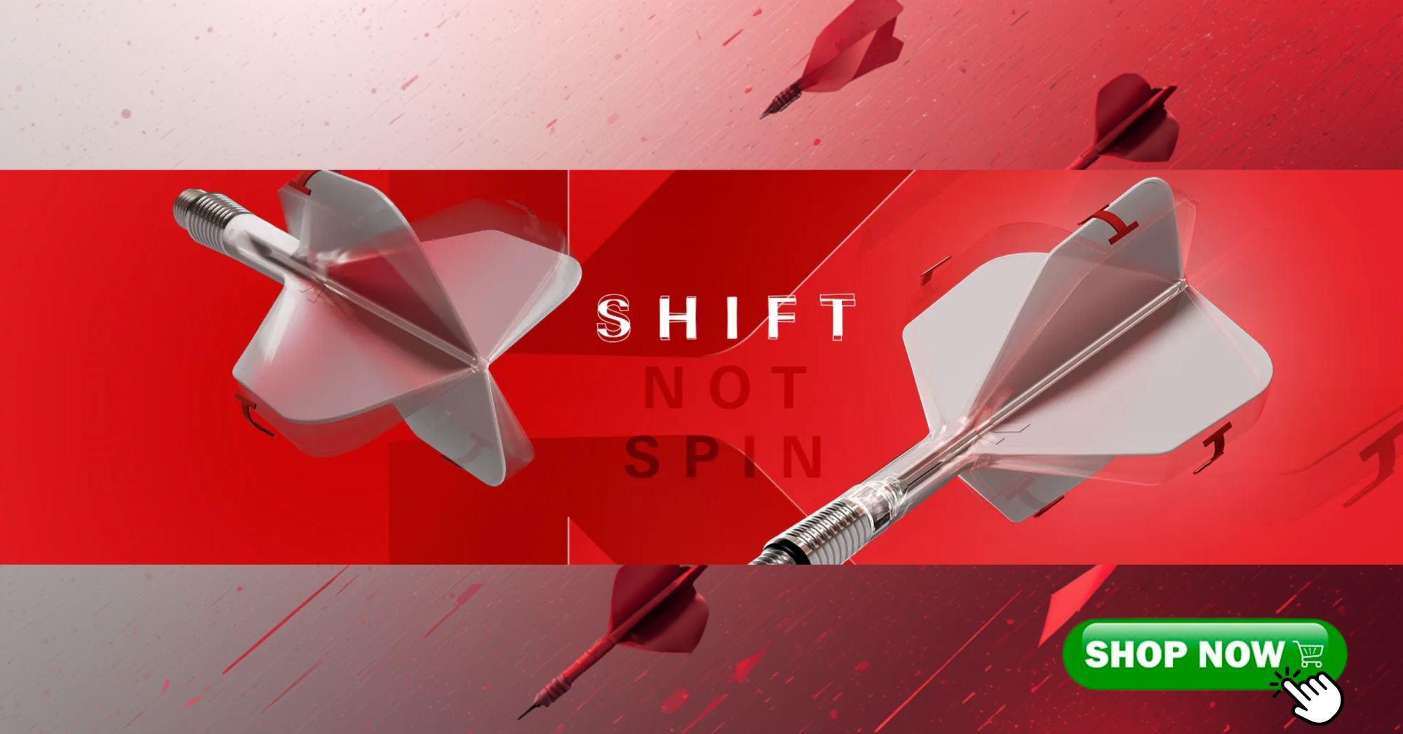 Target K-Shift Flight System – Spinnende geïntegreerde dart flights