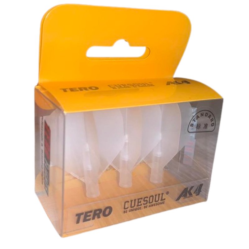 Cuesoul - Tero Dart Flight System AK4 - Standard - Solid Clear  