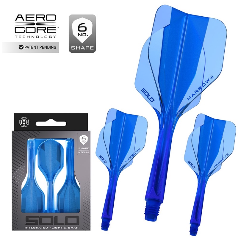 Solo Dart Flight System No6 - Blue - Harrows 