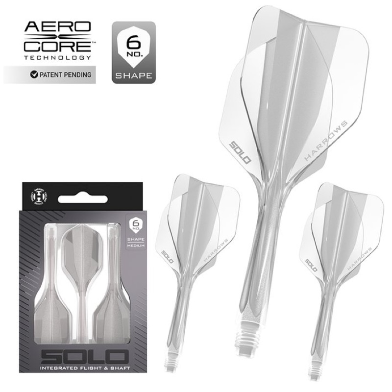 Solo Dart Flight System No6 - Clear - Harrows 