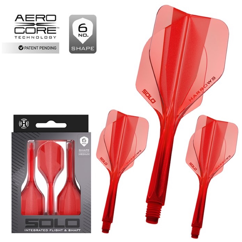 Solo Dart Flight System No6 - Red - Harrows 