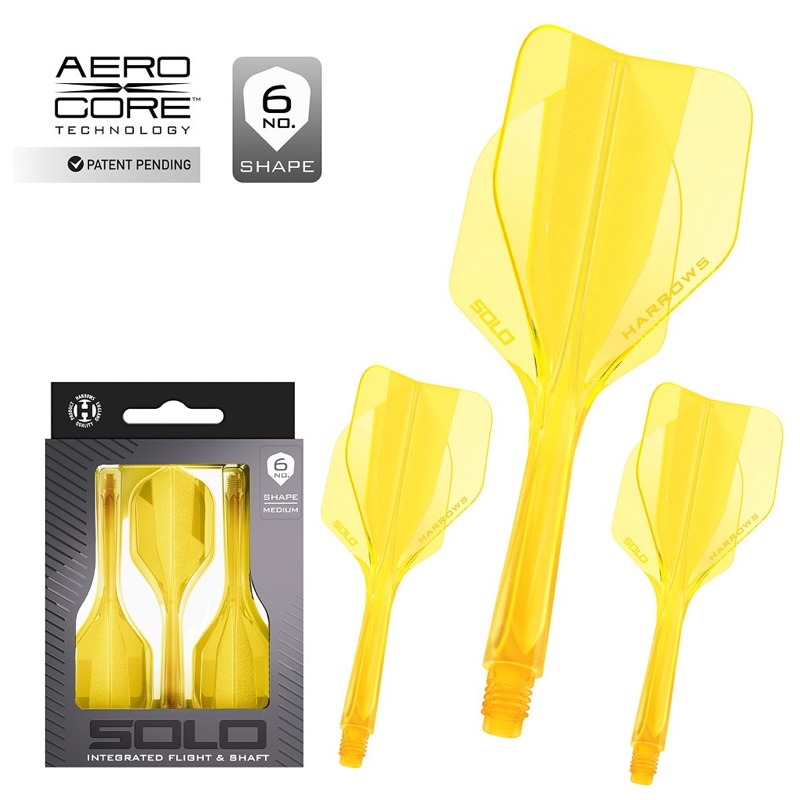 Solo Dart Flight System No6 - Yellow - Harrows 