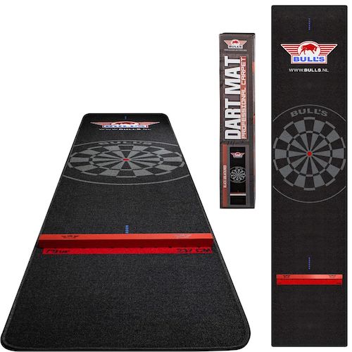 Carpet Dartmat + Oche 300x65cm - Black Stitching - Bulls 