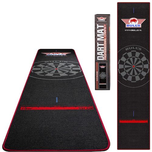 Carpet Dartmat 300x65cm - Red Stitching - Bulls  