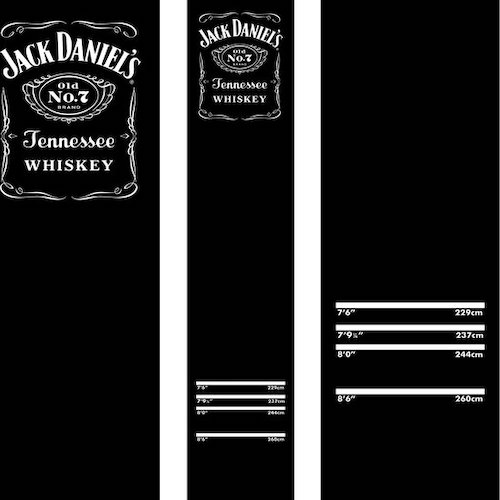 Carpet Dartmat Jack Daniels - 290x60cm - Black - Mission 