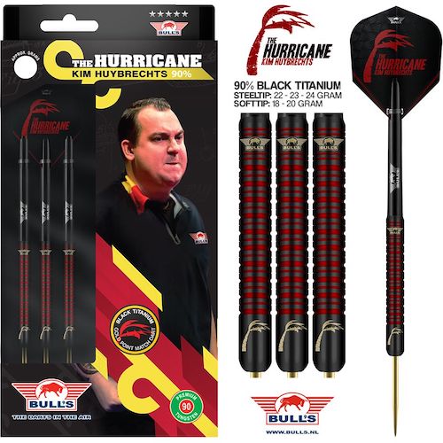 Steel Tip - Kim Huybrechts Black Titanium 90% - Bulls 