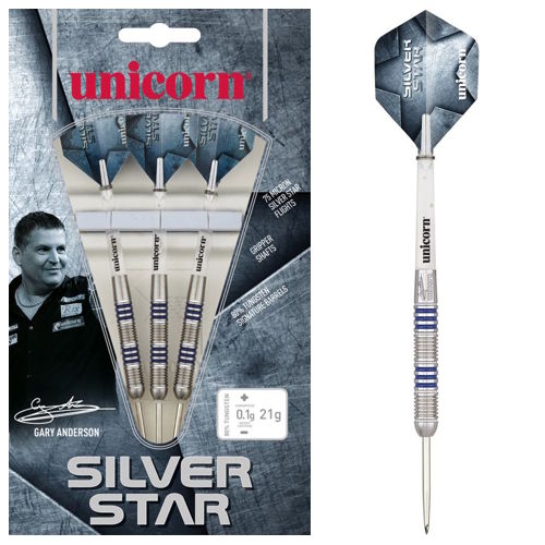 Steel Tip - Silver Star 80% Gary Anderson P4 - Unicorn 
