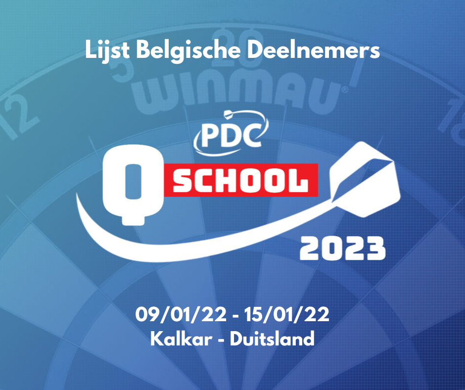 52 Belgische spelers gaan hun kans wagen op het PDC Q-School Tornooi in Kalkar Duitsland.