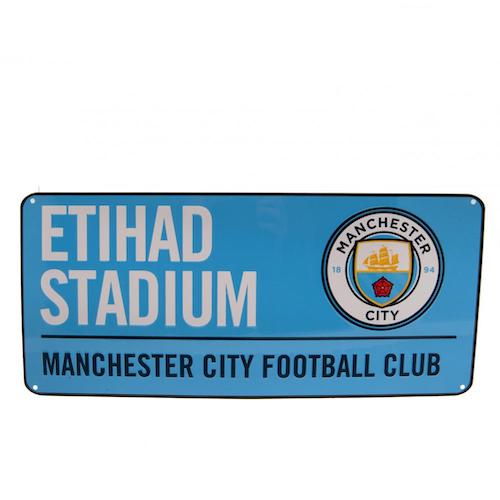 Manchester City Street Sign Blue 