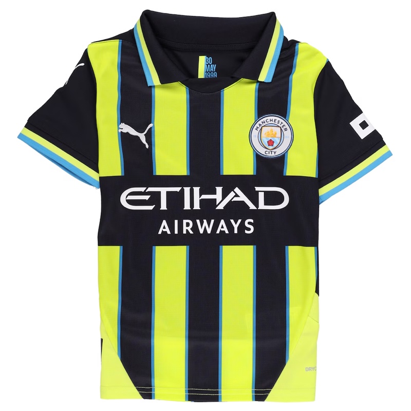 Manchester City Away Shirt Kids 24/25 - New Navy/Yellow Glow - Puma 