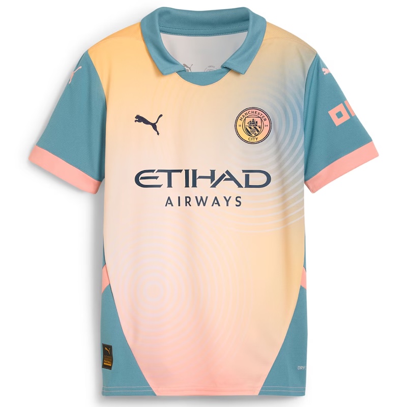 Manchester City Fourth Shirt Kids 24/25 - Rosebay/Bold Blue - Puma 