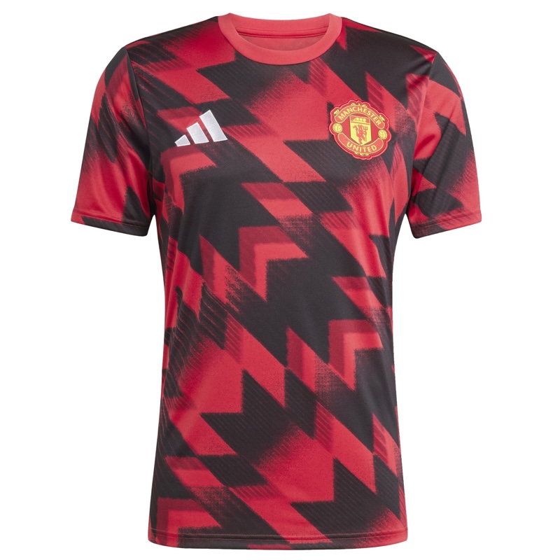 Manchester United Pre-Match Shirt 25/26 - Rood/Zwart/Wit - Adults - Adidas 