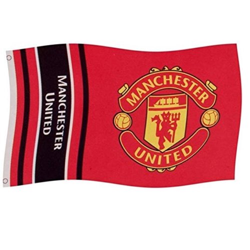 Manchester United Vlag Wordmark Stripe 