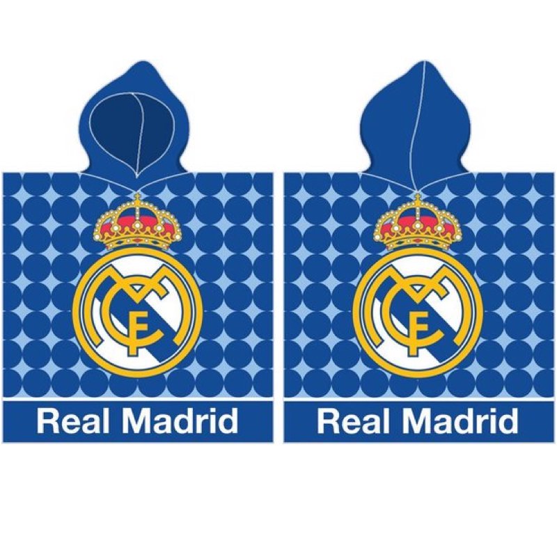 Real Madrid Poncho Badlaken met sterren - 55x115cm - Polyester 