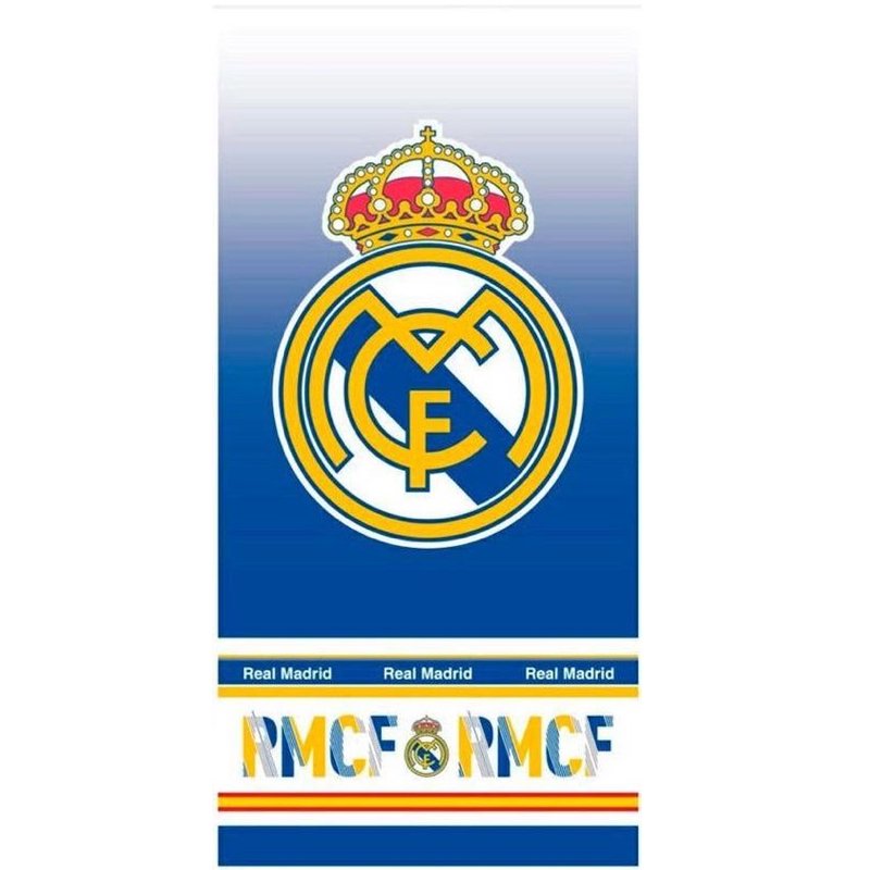 Real Madrid Handdoek Logo en RMCF - 70x140cm - Polyester 