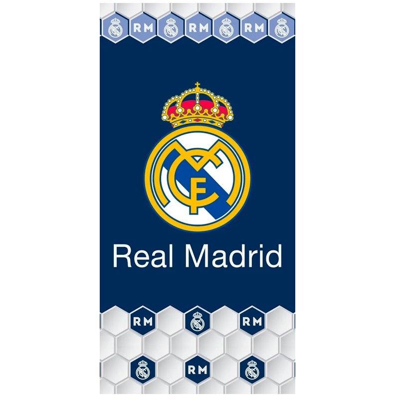 Real Madrid Handdoek RM Logo Navy - 70x140cm - Polyester 
