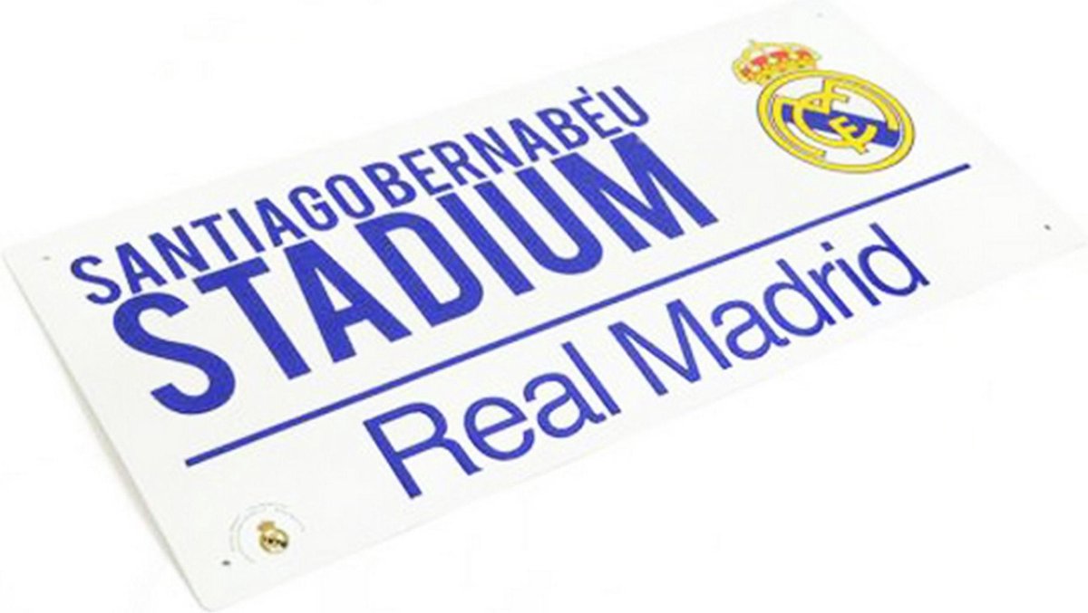Real Madrid Street Sign White 