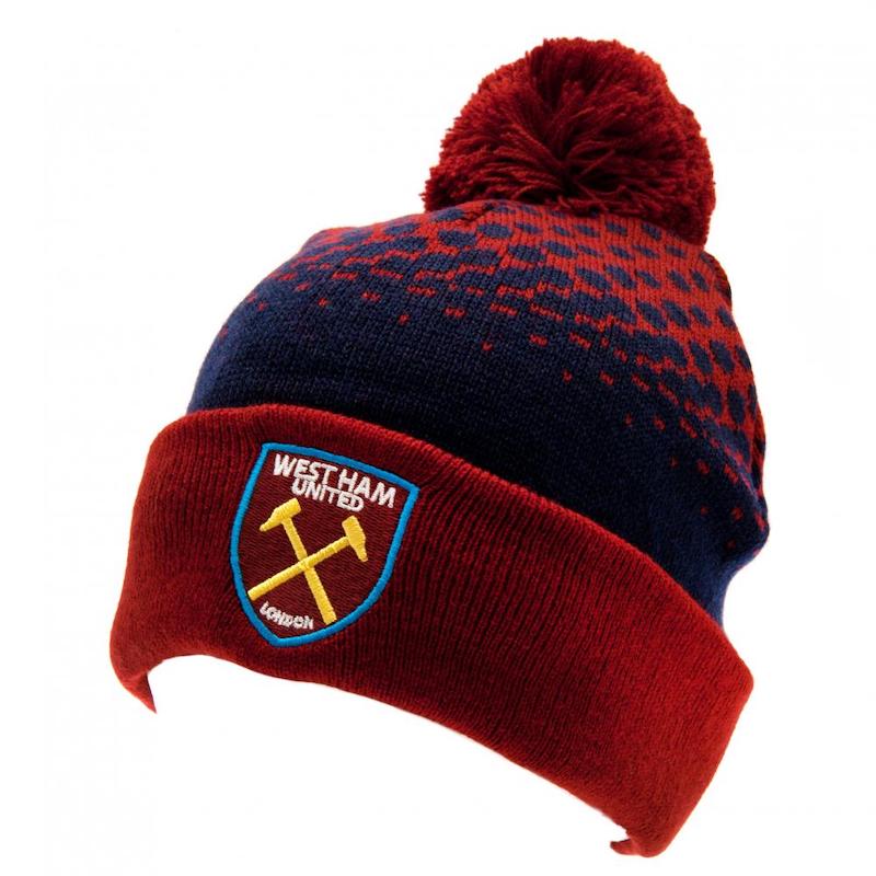 West Ham Fade Design Bobble Hat 
