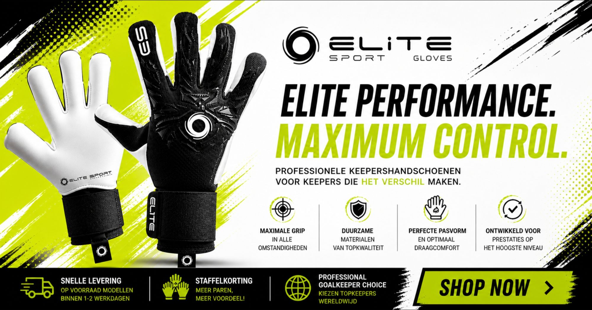 Ontdek onze Collectie Elite Sport Keepershandschoenen