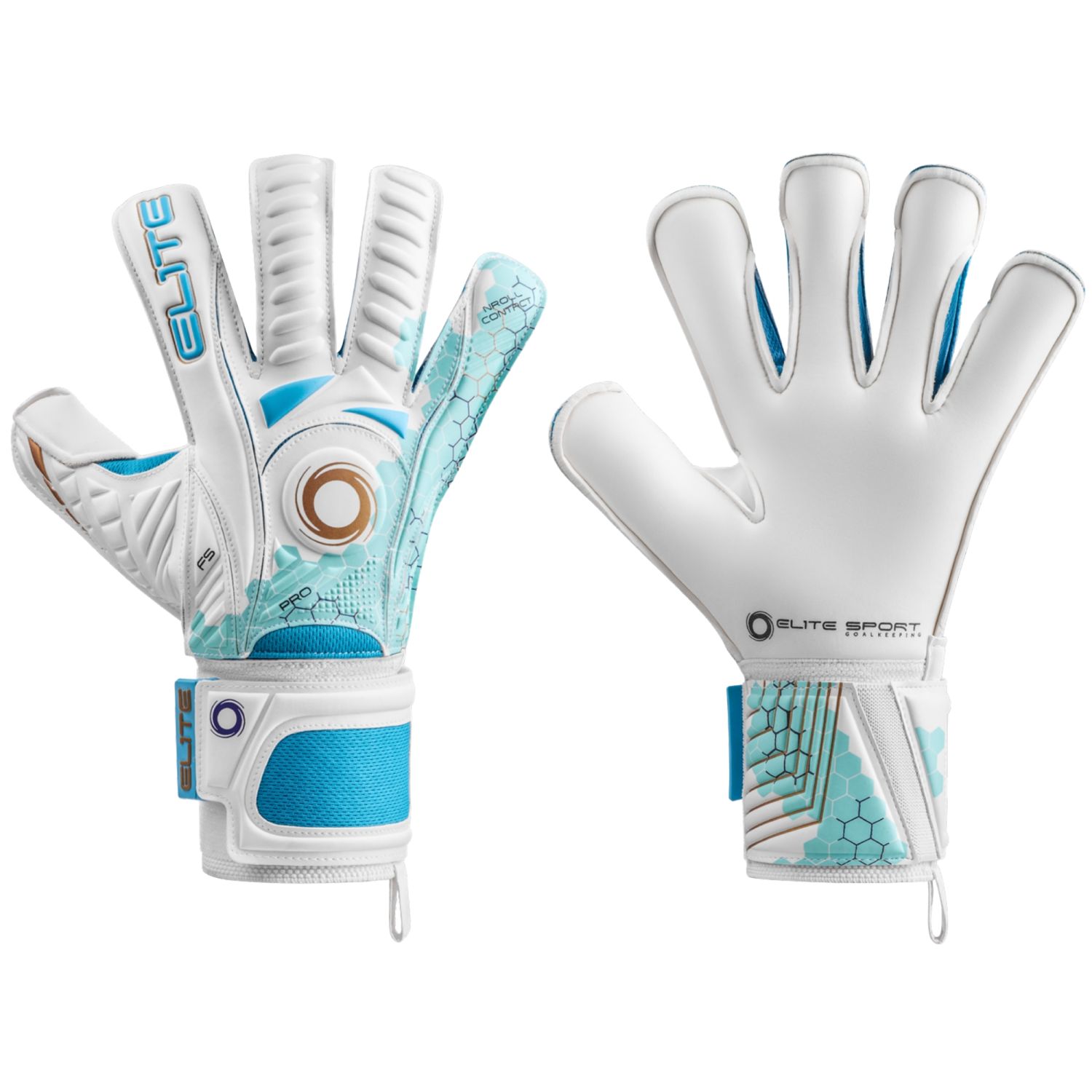 Elite Sport Orca Keepershandschoenen - Wit/Hemelsblauw 