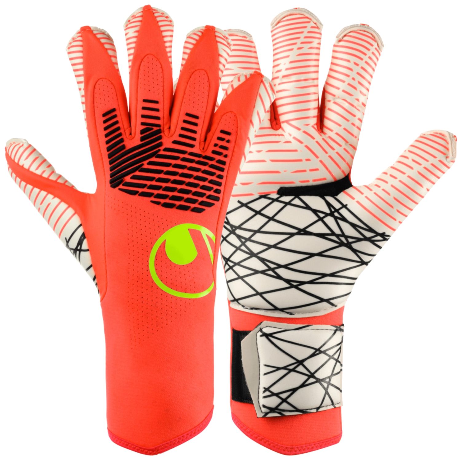 Uhlsport FM ZNE Ultragrip HYBD Keepershandschoenen - fluo red/white/fluo yellow 