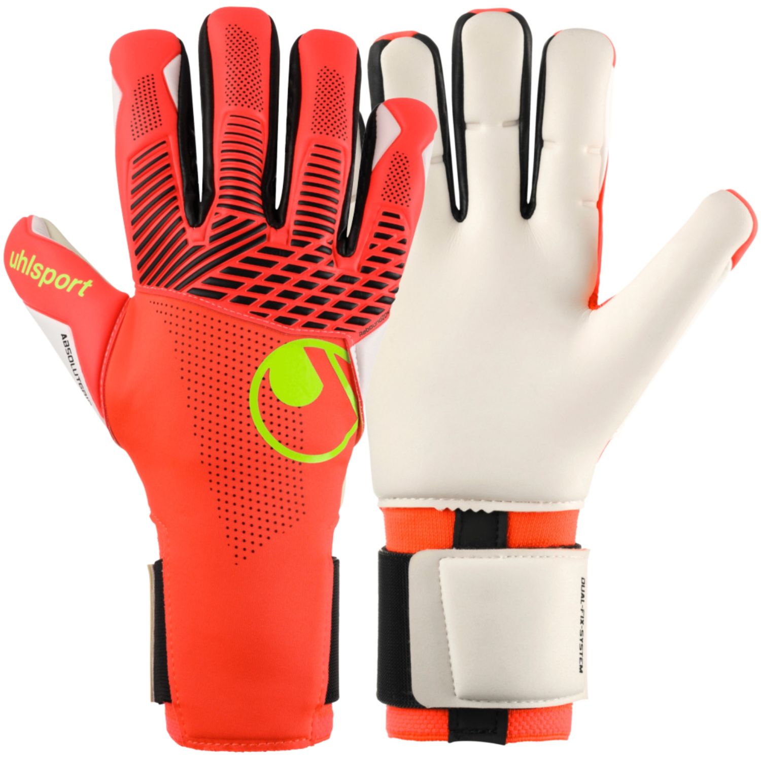Uhslport FM ZNE Absolutgrip HN Keepershandschoenen - fluo red/white/fluo yellow 