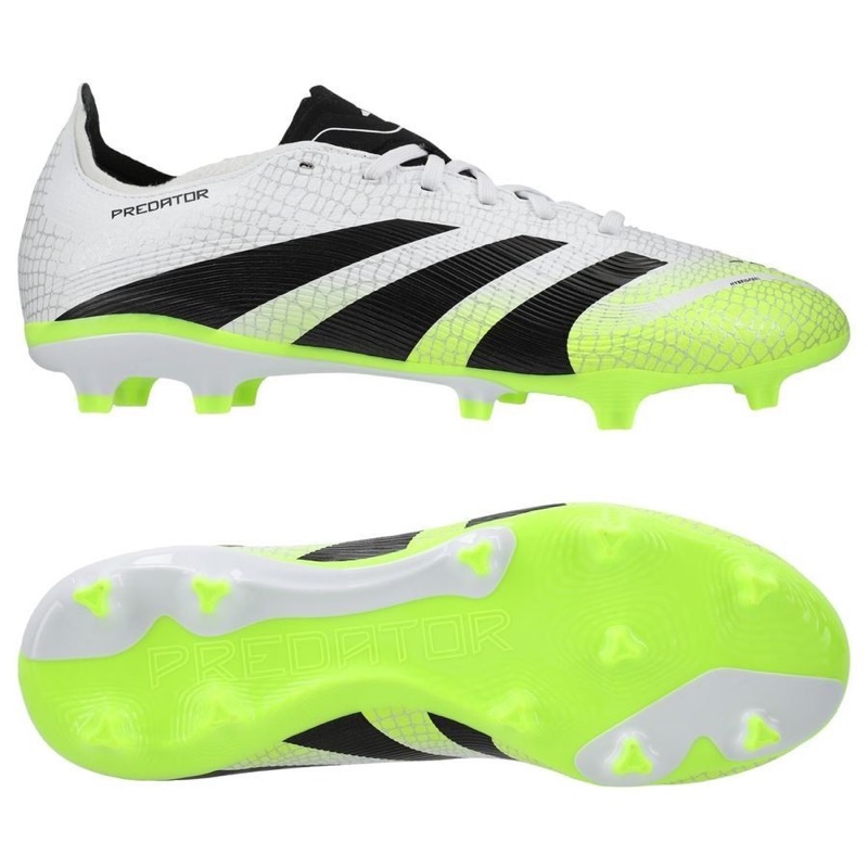 Adidas Voetbalschoenen Predator League FG/AG - Radiant Blaze - Footwear White/Core Black/Lucid Lemon 