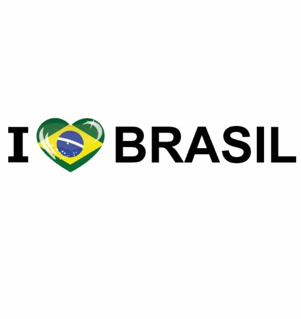Brazilië Sticker 'I Love Brasil' 