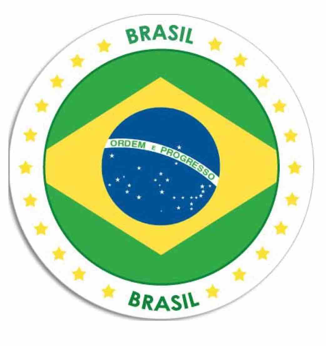Brazilië Sticker Rond 14,8 cm 