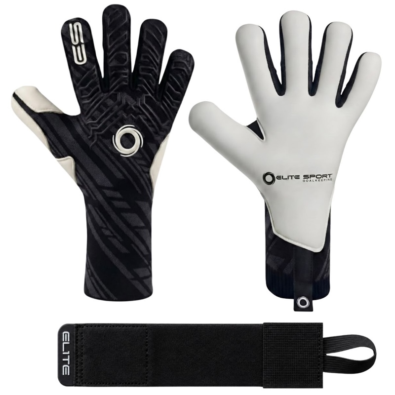 Elite sport t1 knitted keepershandschoenen Zwart
