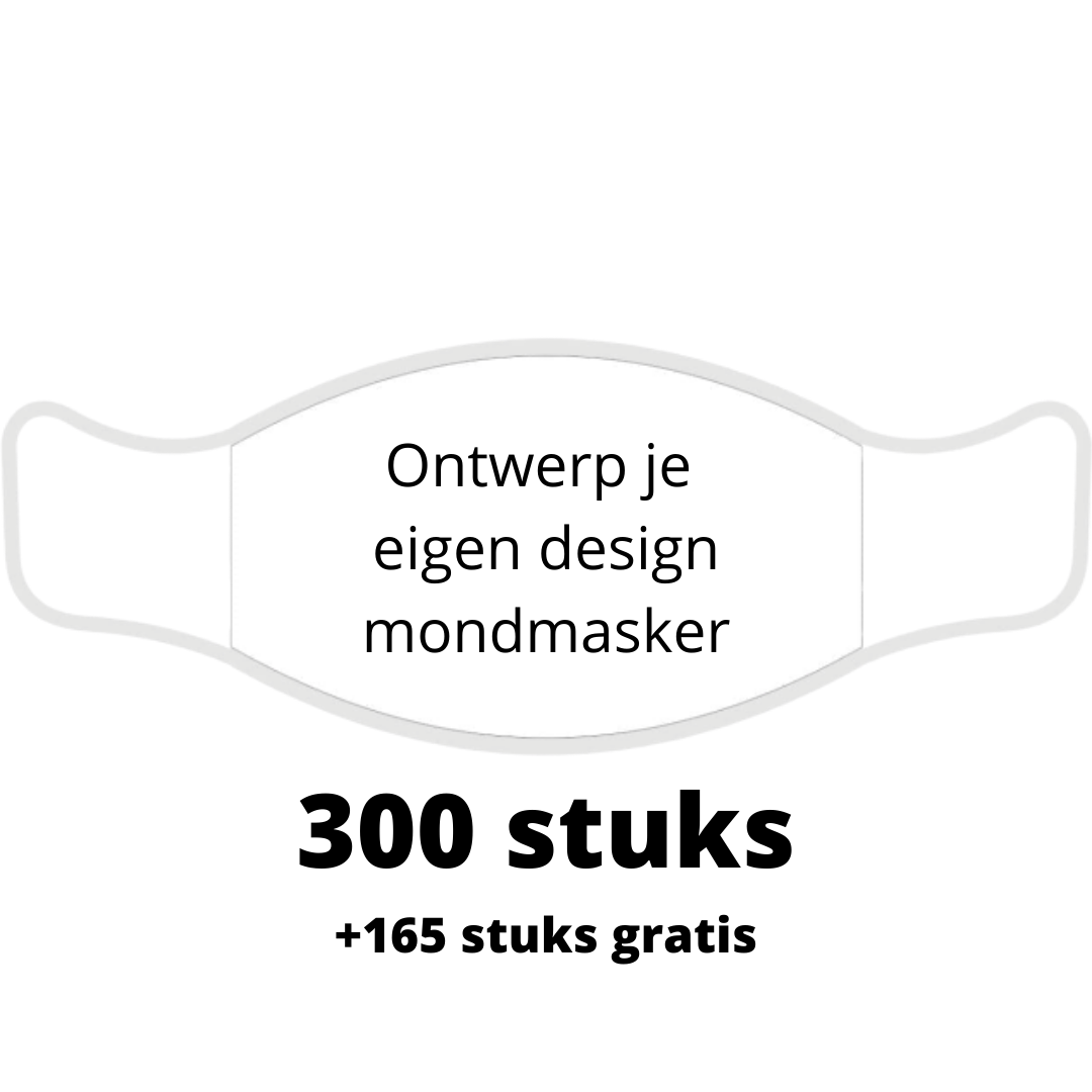 Mondmasker Katoen 3-laags - 300stuks 