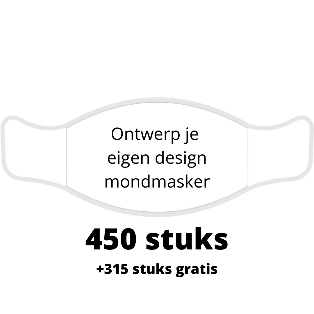 Mondmasker Katoen 3-laags - 450stuks 