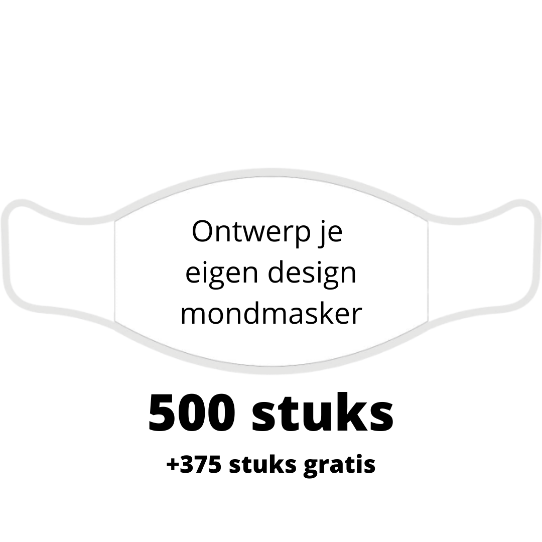 Mondmasker Katoen 3-laags - 500stuks 
