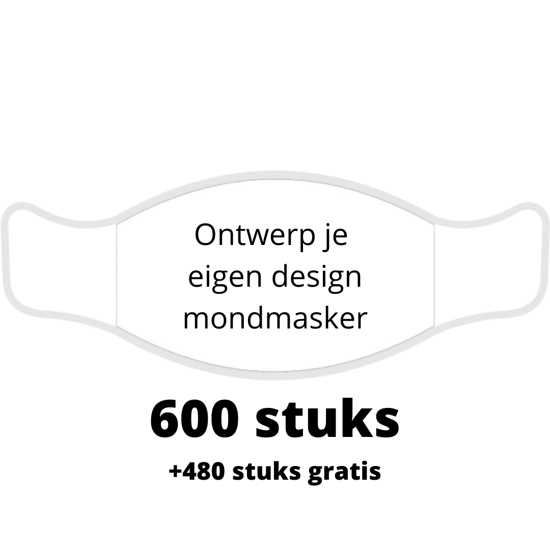 Mondmasker Katoen 3-laags - 600stuks 