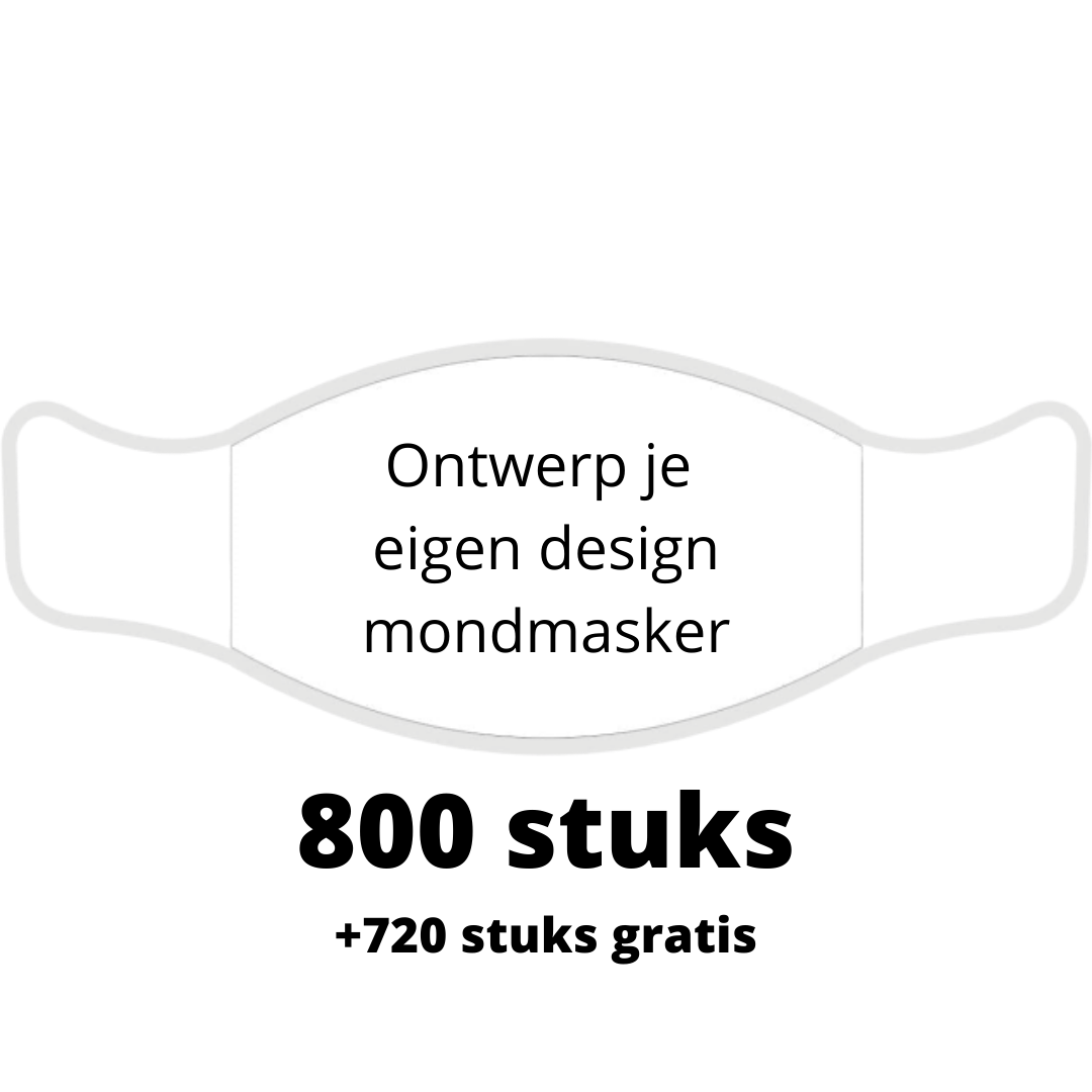 Mondmasker Katoen 3-laags - 800stuks 