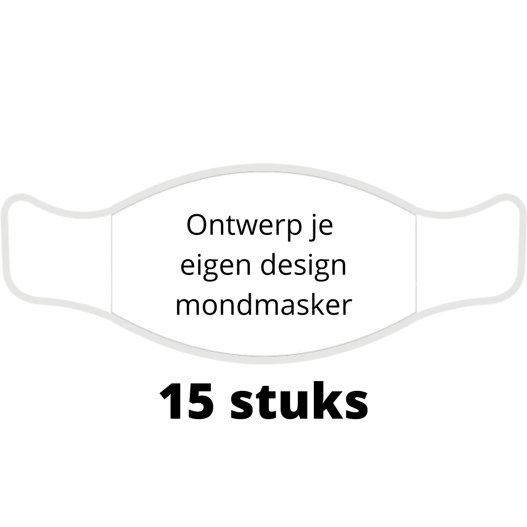 Mondmasker Katoen 3-laags - 15stuks 