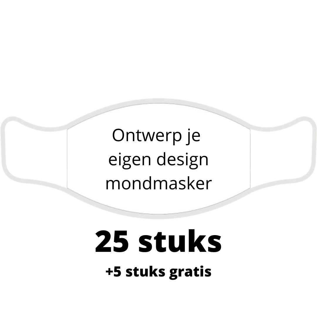 Mondmasker Katoen 3-laags - 25stuks 