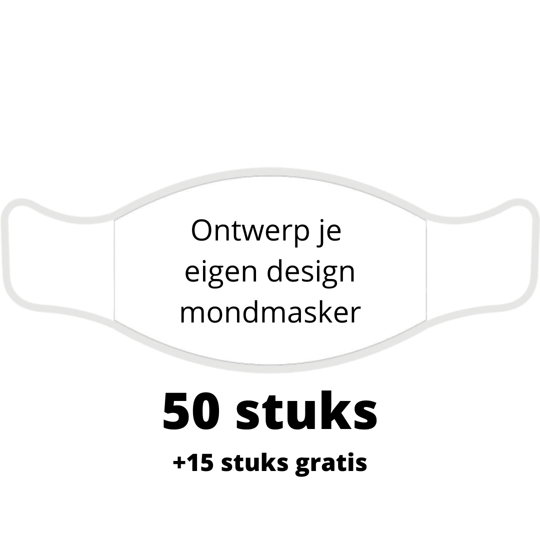 Mondmasker Katoen 3-laags - 50stuks 