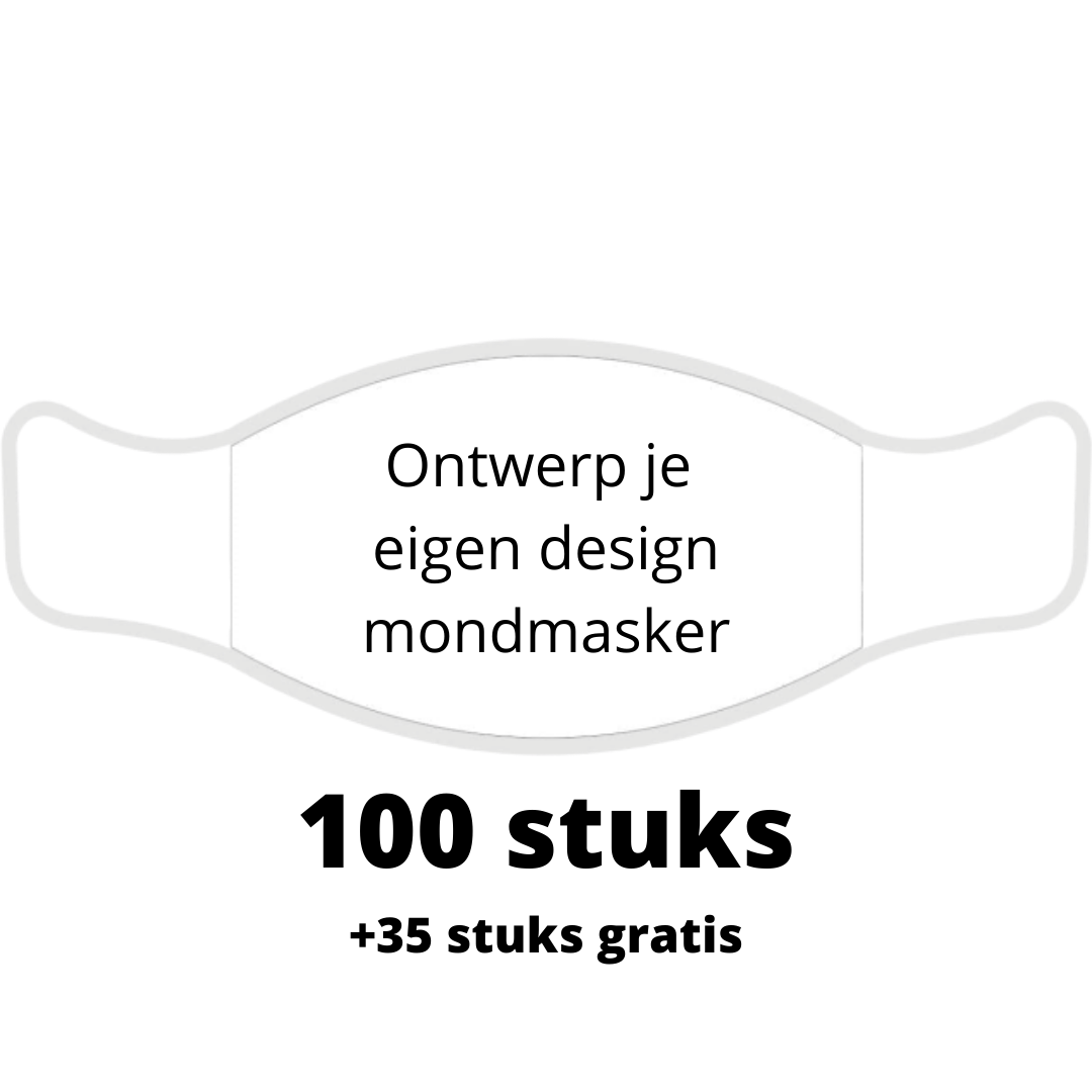 Mondmasker Katoen 3-laags - 100stuks 