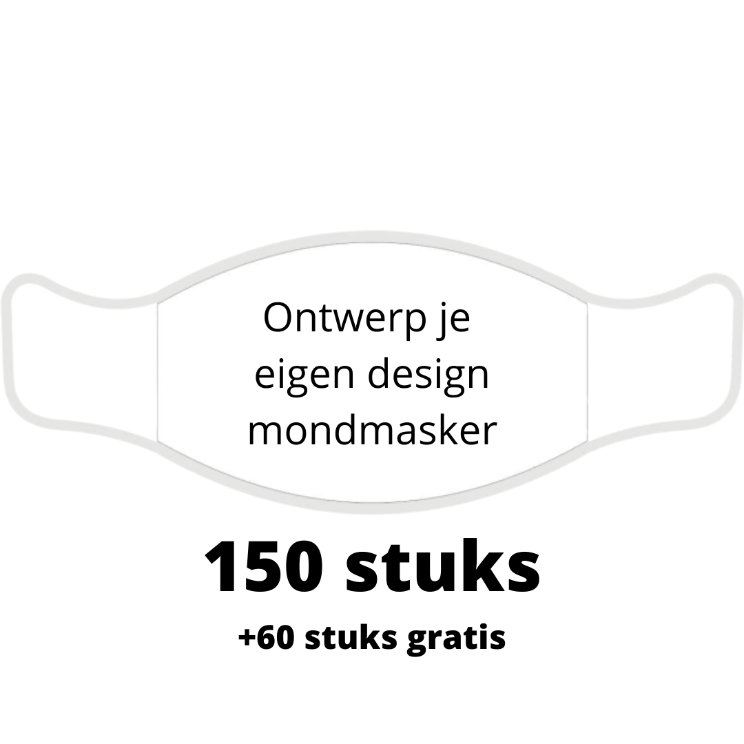 Mondmasker Katoen 3-laags - 150stuks 