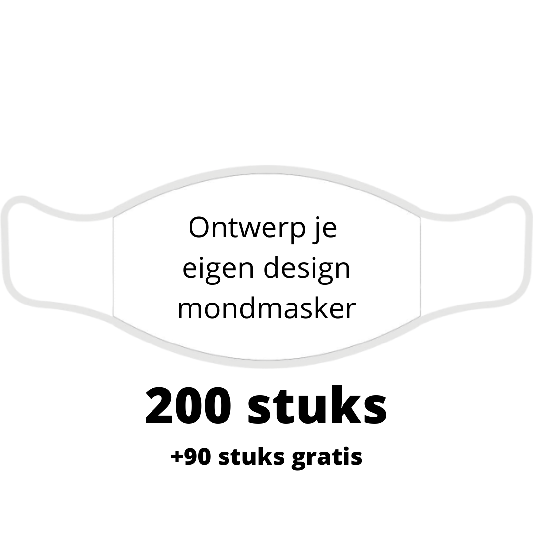 Mondmasker Katoen 3-laags - 200stuks 