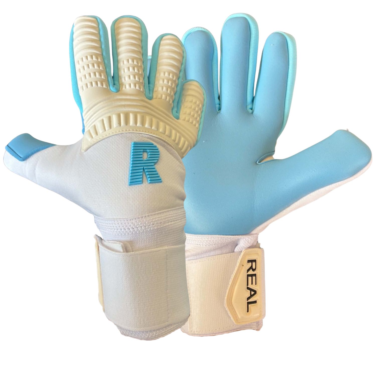 Real All Stop Aqua 550 Keepershandschoenen - White/Lightblue 