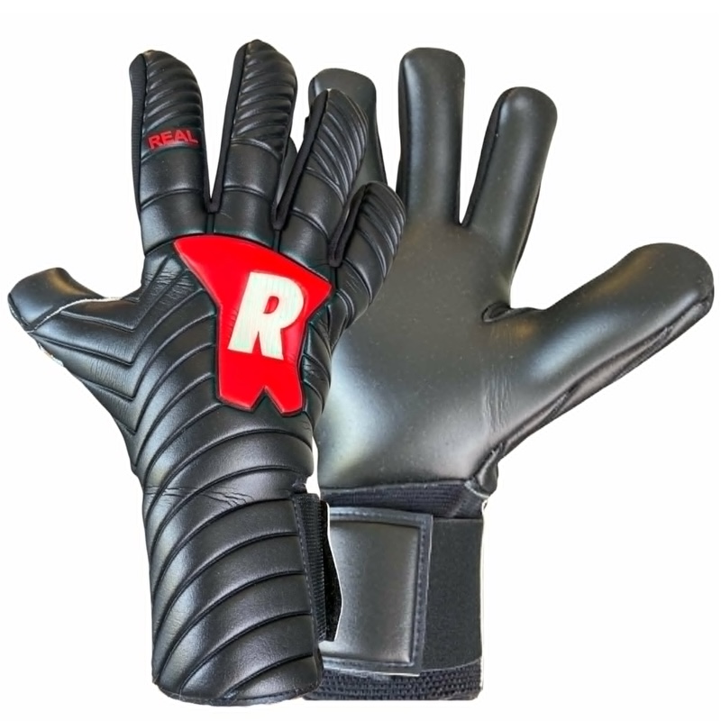 Real united 690 keepershandschoenen - black/black/red/white 
