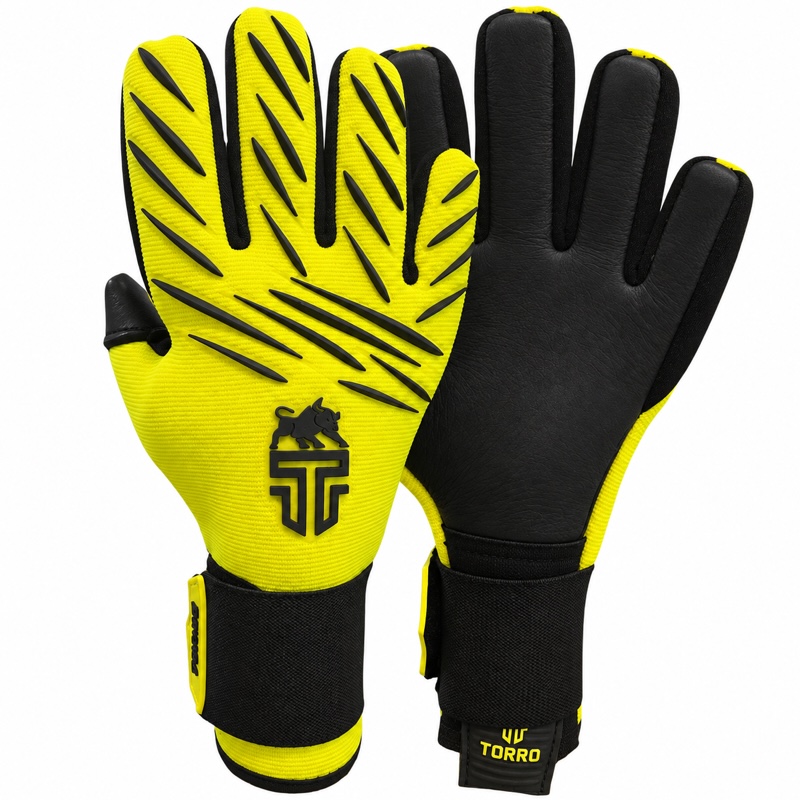 Torro Rayo Keepershandschoenen - Negative Cut Fluo Yellow/Black - Adults 