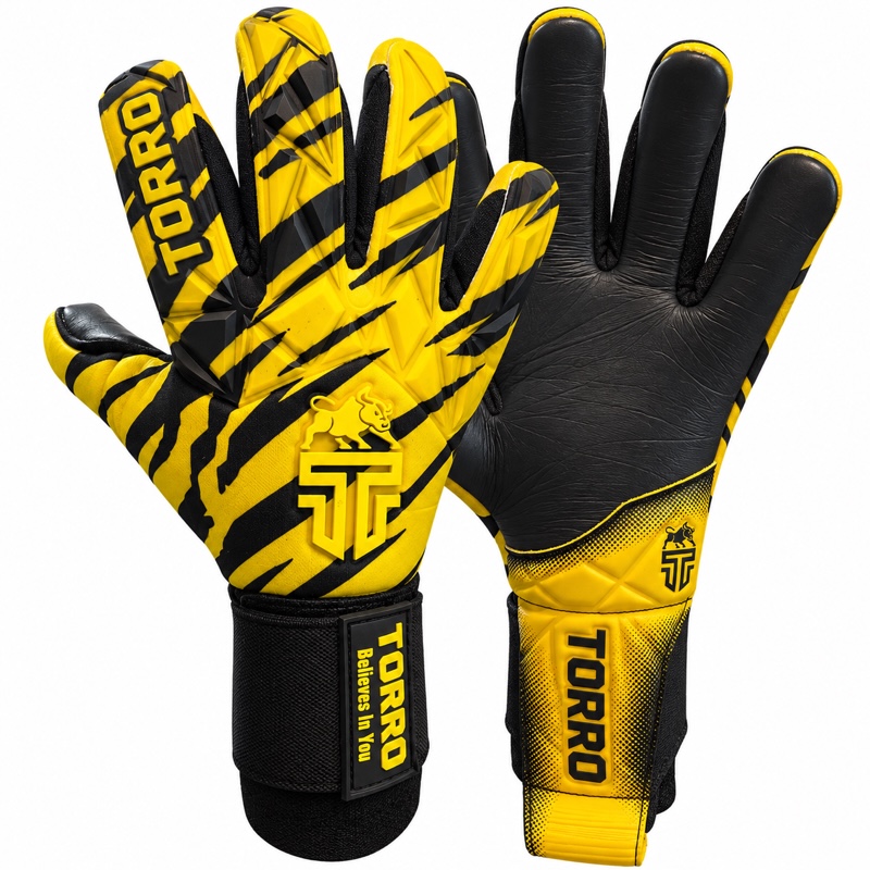 Torro Tirado Keepershandschoenen NNS - Zwart/Geel - Adults 