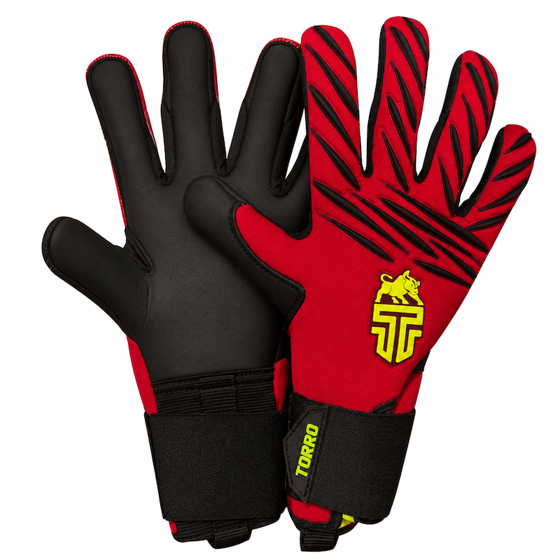 Torro Diablo 2.0 Keepershandschoenen - Ergo Roll Negatic Cut - Rood/Zwart/Yellow - Adults 