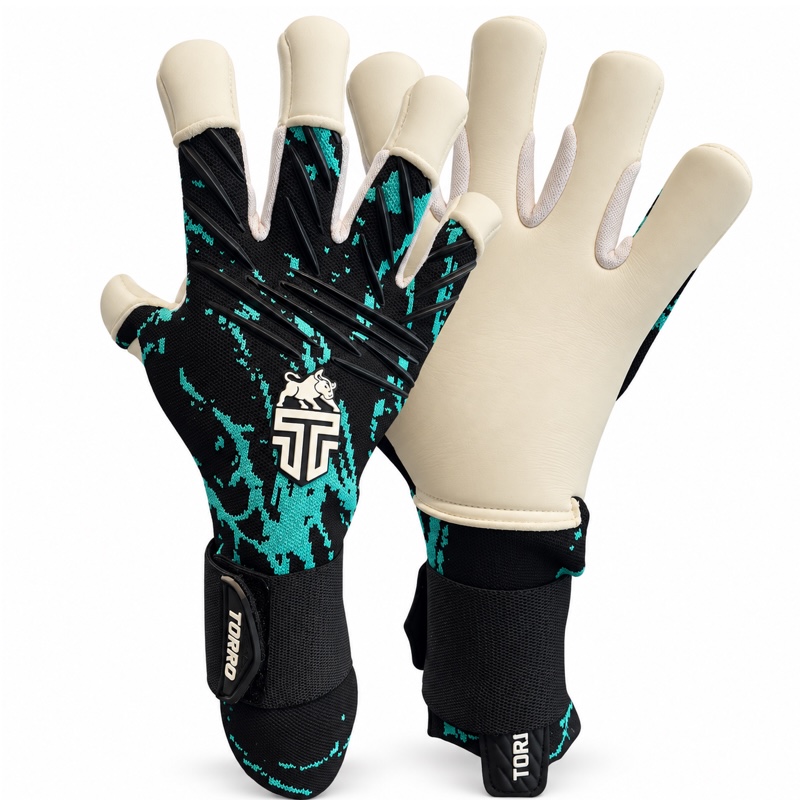 Torro Fuego Keepershandschoenen - Ergo Roll Negativ Cut - sleeve fit - Adults Turqoise