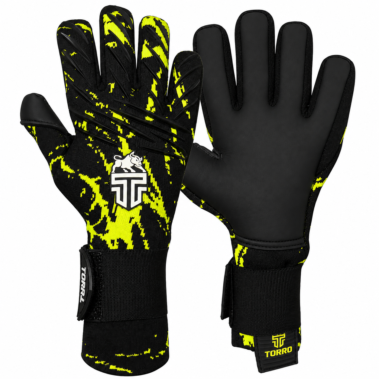 Torro Fuego Keepershandschoenen - negativ cut - sleeve fit - Yellow - Adults 